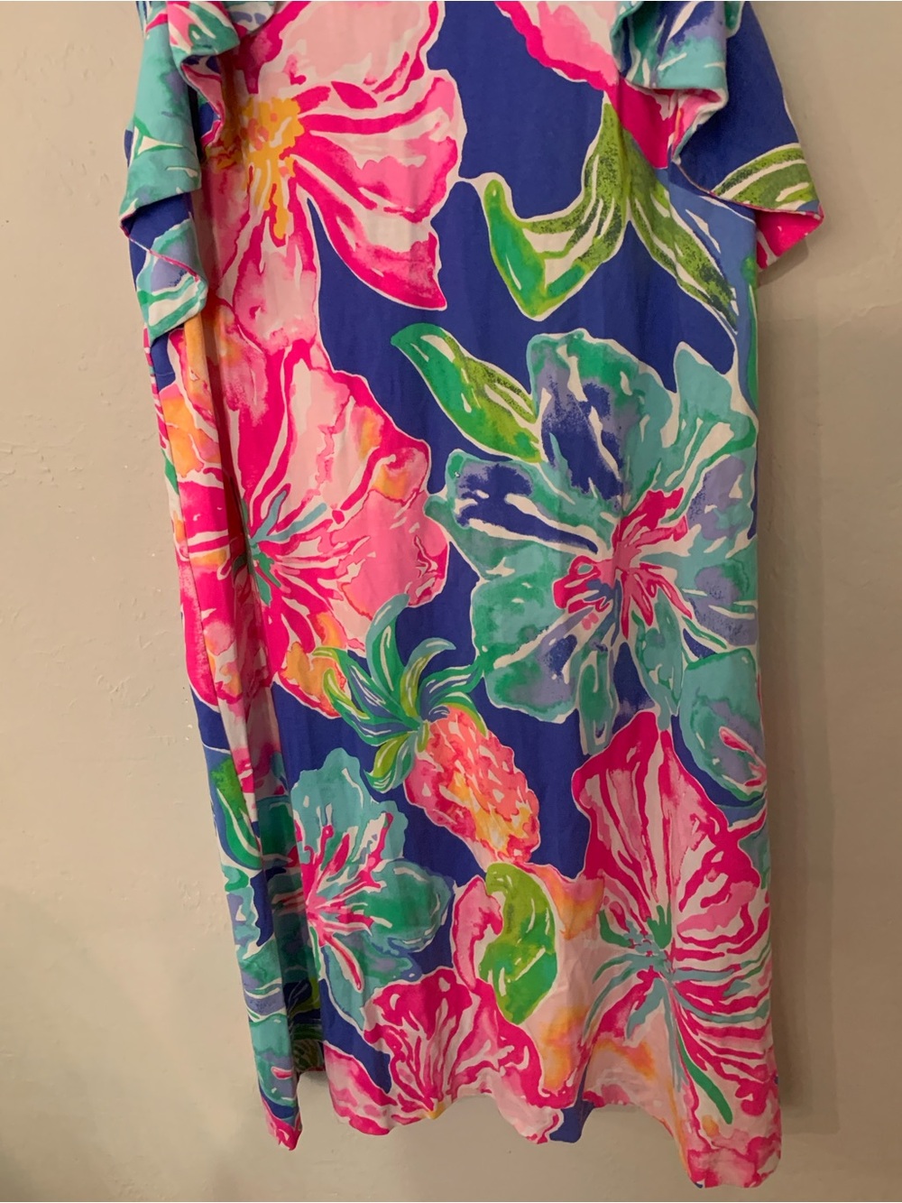 Lilly Pulitzer Vibrant Floral Dress Ruffle Sleeveless Dress Small No Flaw - Picture 4 of 8